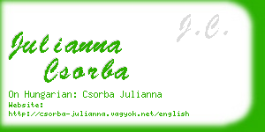 julianna csorba business card